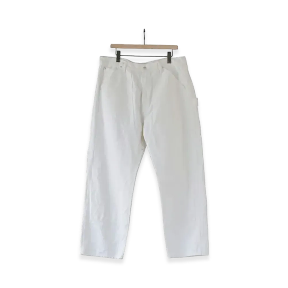 COMOLI Cotton Duck Painter Pants "White"