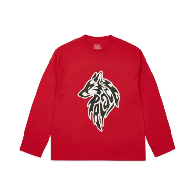PALACE Sketchy Lone Wolf Longsleeve "Red"