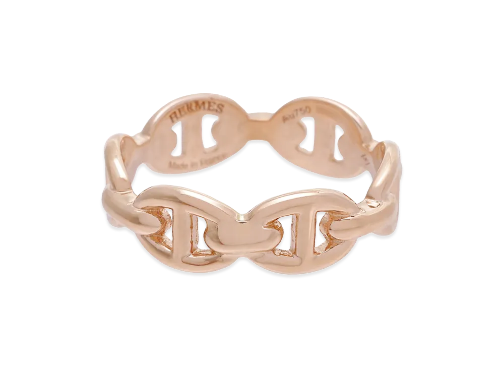 Hermes Chaine D'ancre Enchainee Ring PM "Rose Gold"