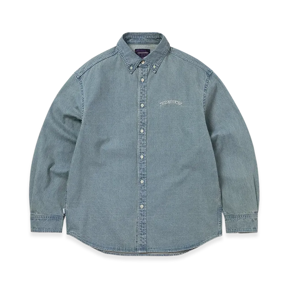 thisisneverthat Washed Denim Shirt "WashedBlue"