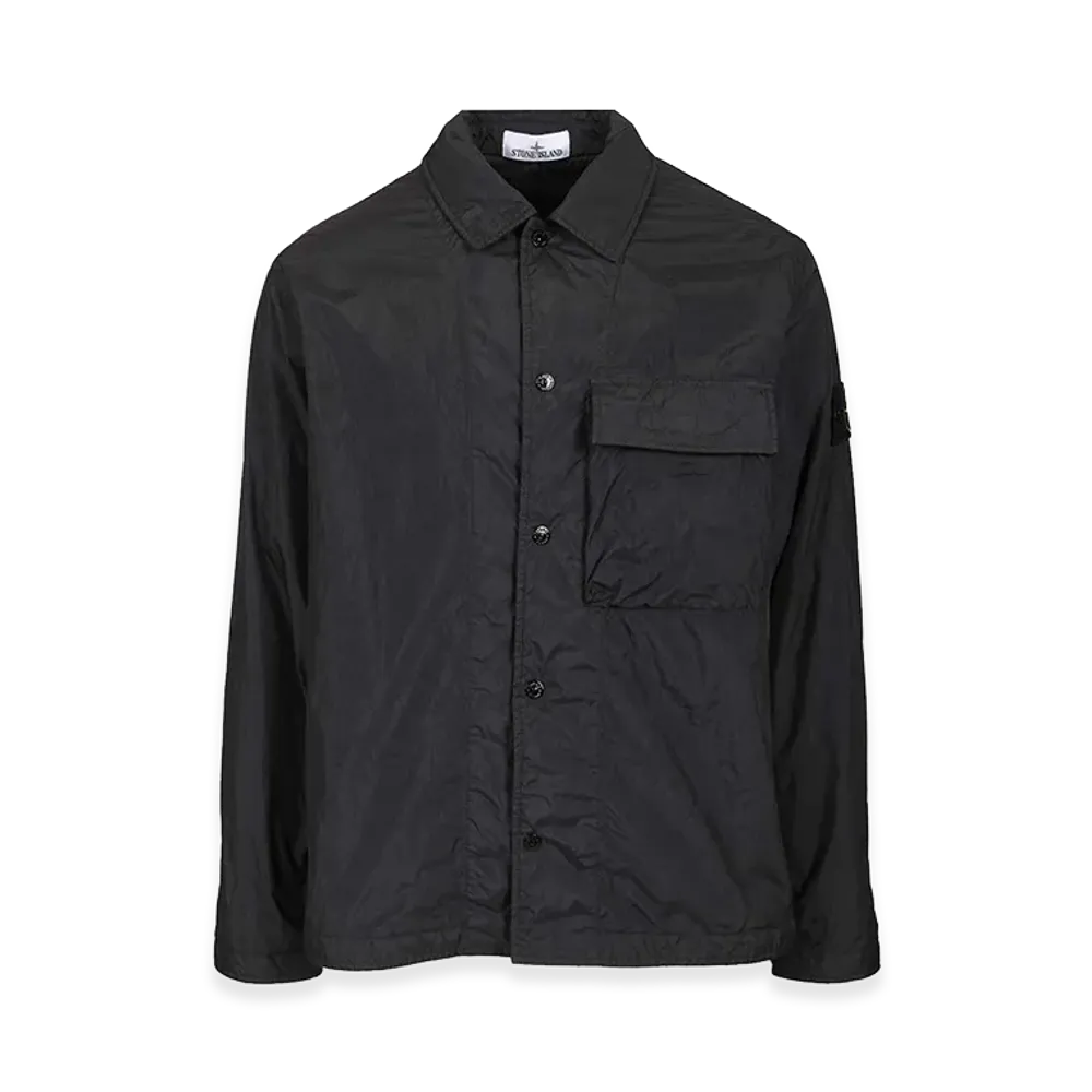 Stone Island Overshirt In Lightweight Recycled Nylon Reps "Blue"