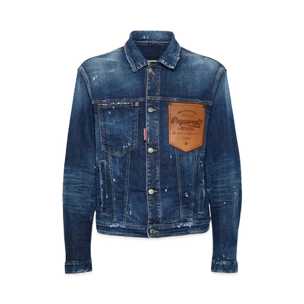 DSQUARED2 Dark Perfect Wash Over Jean Jacket "Navy"