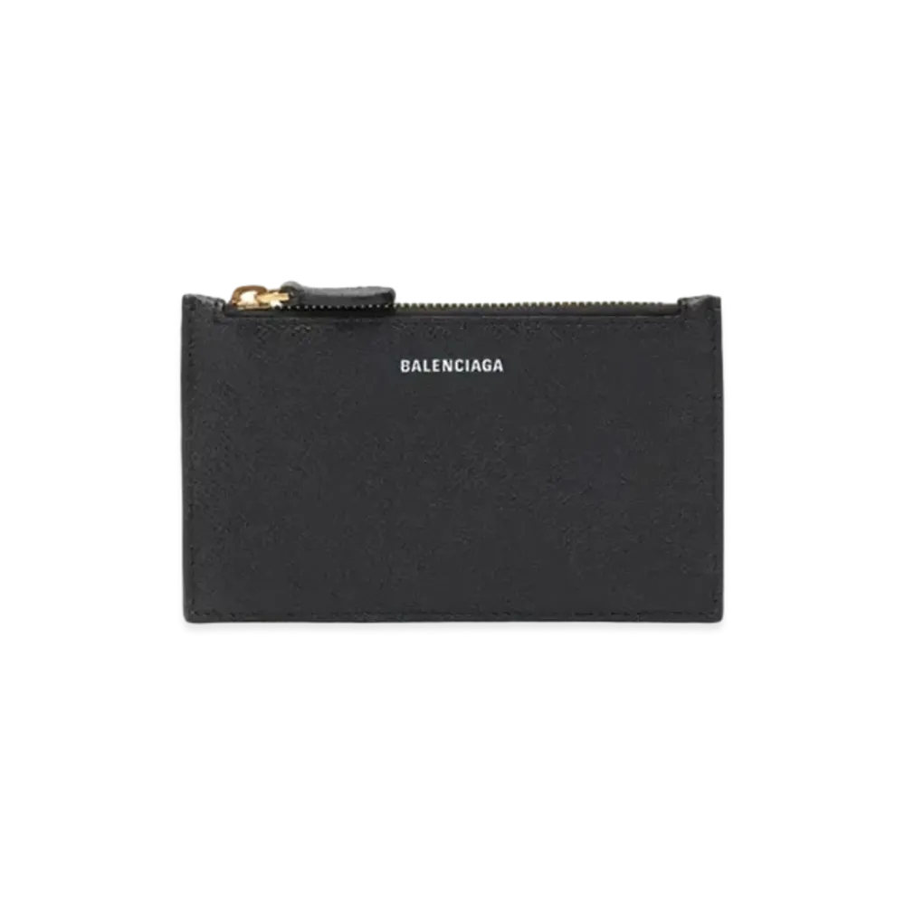 BALENCIAGA Ville Long Leather Card Holder "Black"