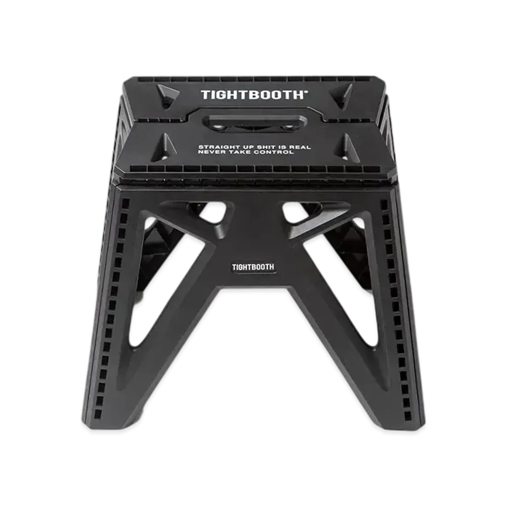 TIGHTBOOTH Label Logo Folding Stool "Black"