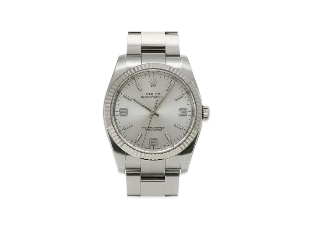 ロレックス オイスター パーペチュアル "シルバー/ステンレススチール/ホワイトゴールド" 116034