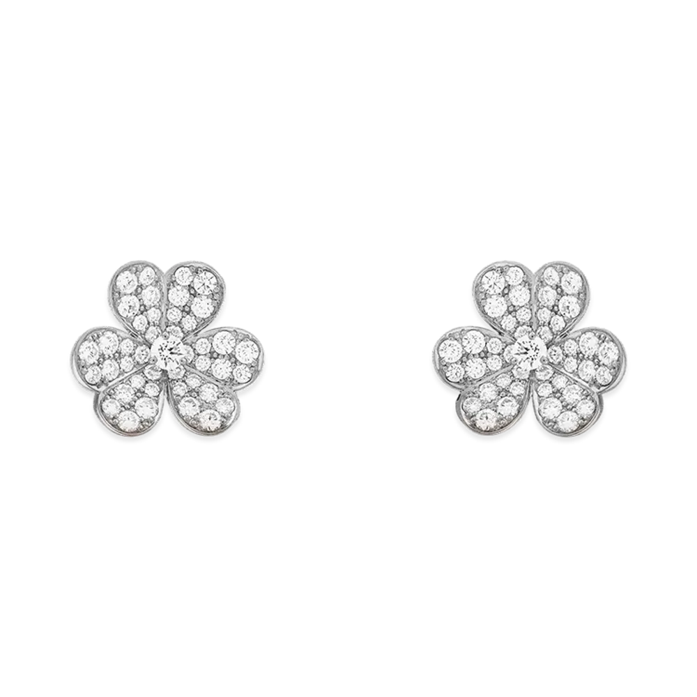 Van Cleef & Arpels Frivole earrings small model "18K White gold/Diamond"