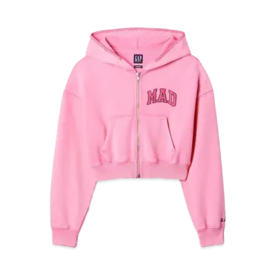 GAP x Madhappy Zip Up Cropped Parker "Pink"