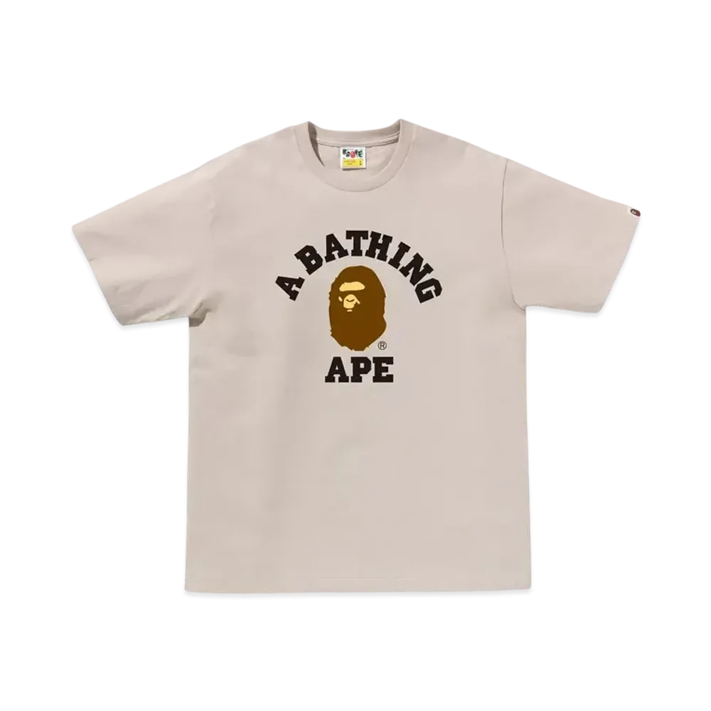 A BATHING APE College Tee "Beige"