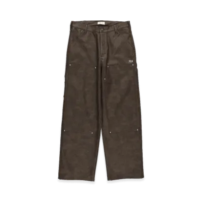 WIND AND SEA Syntetic Leather Double Knee Pant "Brown"