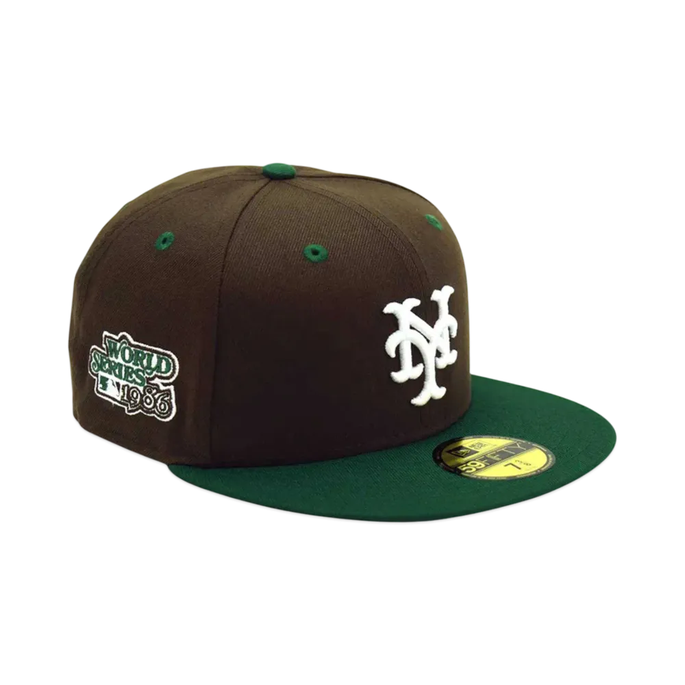 NEW ERA x THE CAP 'deep forest' 59Fifty New York Mets "Walnut/Dark Green"