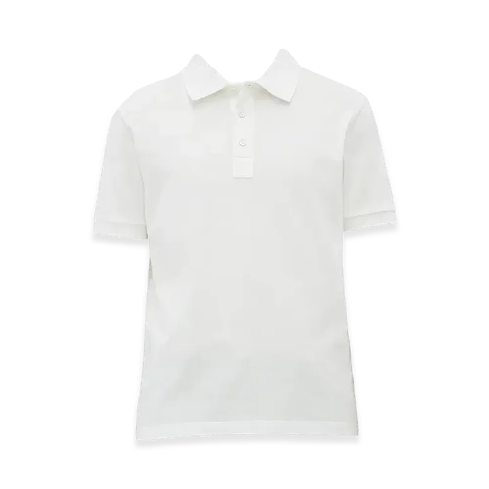 Bottega Veneta Cotton Piquet Jersey Polo "Chalk"