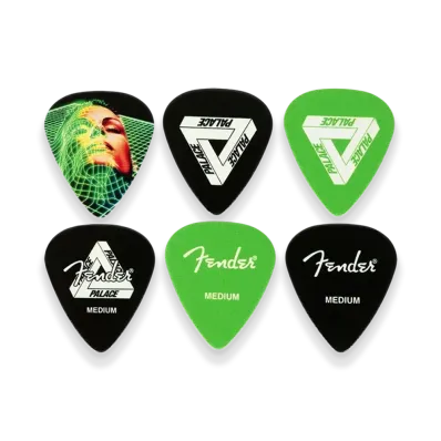 PALACE Fender Medium Pick 6 Pack "Green"