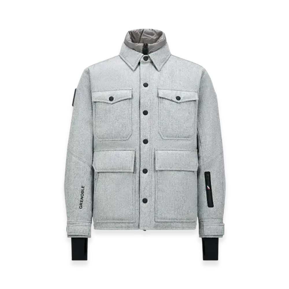 MONCLER Antuco Wool Down Shirt Jacket "Grey"