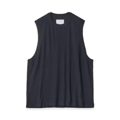 ssstein Fine Wool Oversized No Sleeve Tee "Black"
