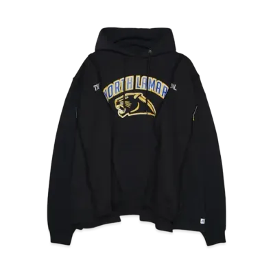 DISCOVERED LOOPING WIDE COLLEGE HOODIE with IRON CROSS CROCHET_ver.01 "WHITE"