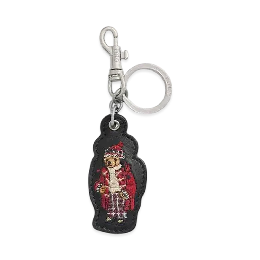 Polo Ralph Lauren Polo Bear Leather Key Fob "Black"