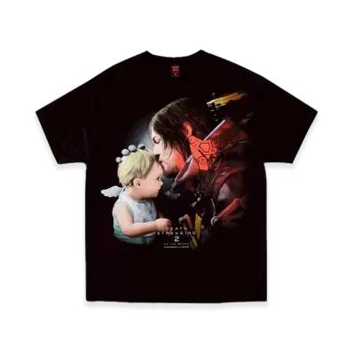 Geeks Rule x DEATH STRANDING 2 ON THE BEACH 15 Silkscreen Printing SS T Shirt "Black"