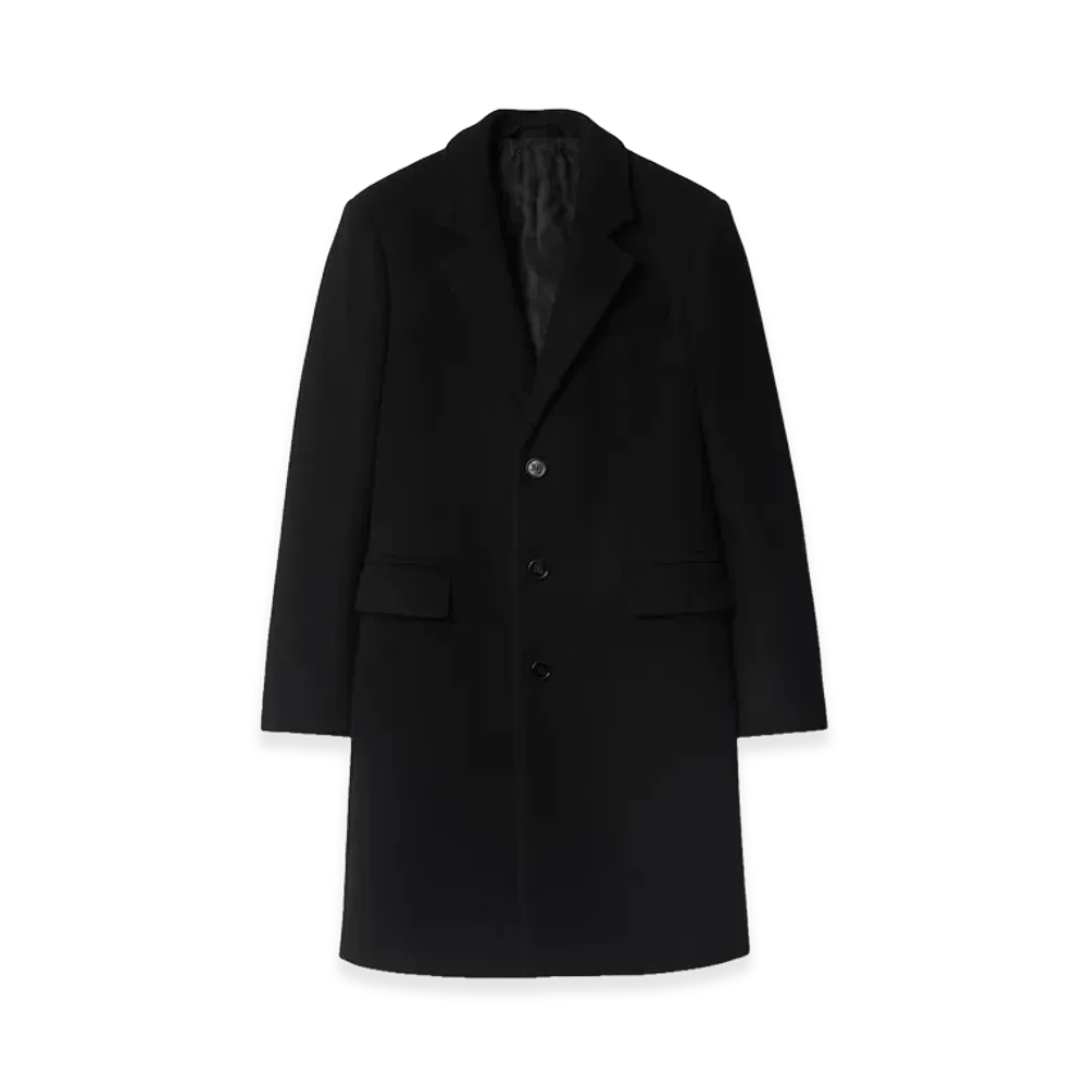 Burberry Wool Tailored Coat "Black"