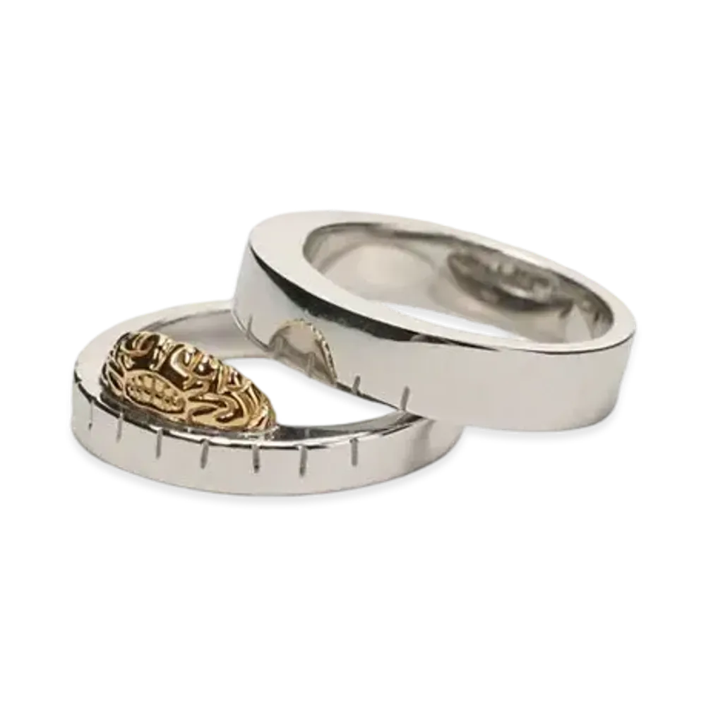 Ground Y x Jujutsu Kaisen Something Inside Geto Double Ring "Silver Gold"
