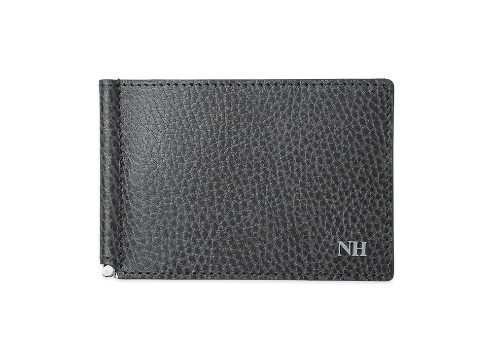 NEIGHBORHOOD Leather Clip Wallet "Gray"