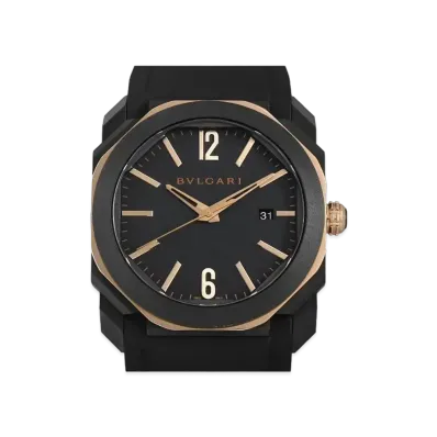 BVLGARI Octo Ultra Nero "Black/Pink Gold/Stainless Steel/Black"