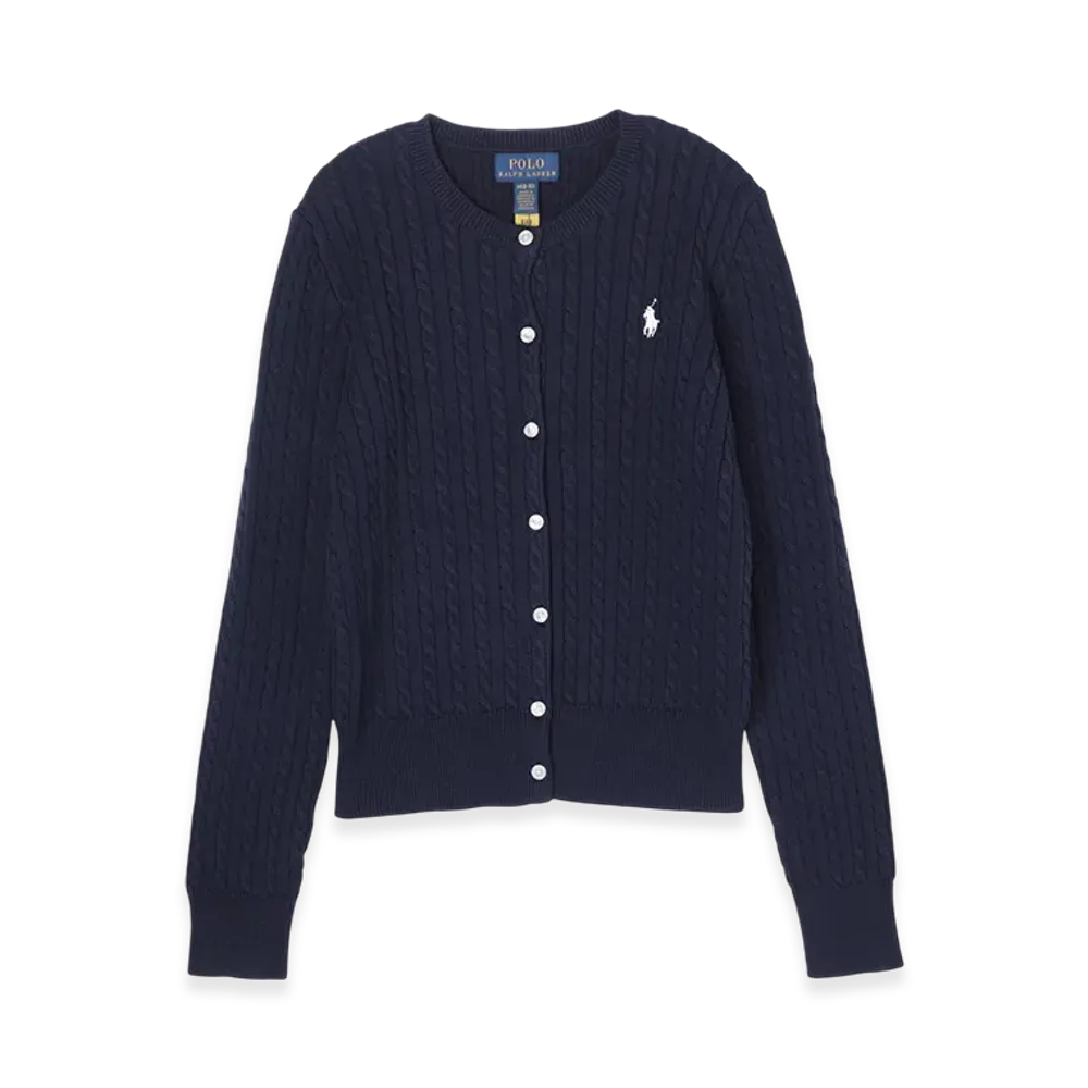 Polo Ralph Lauren Girls Mini Cable Cotton Cardigan "Hunternavy"