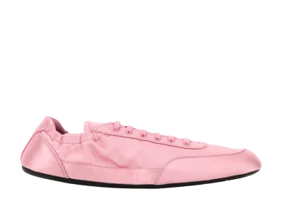 PRADA Women's Satin Collapse Sneakers "Pink"