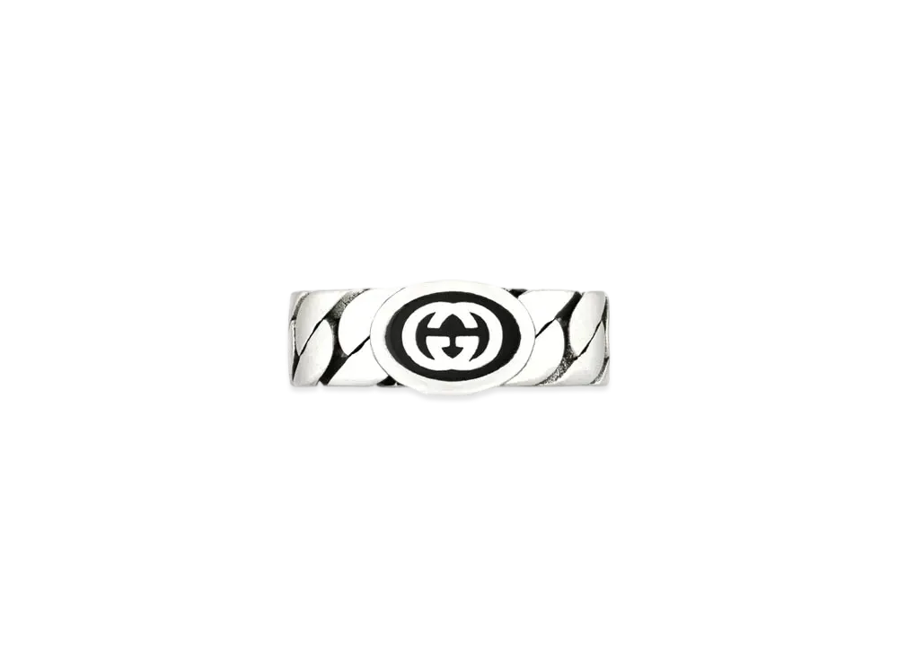 GUCCI Wide Ring With Interlocking G