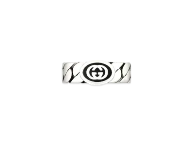 GUCCI Wide Ring With Interlocking G