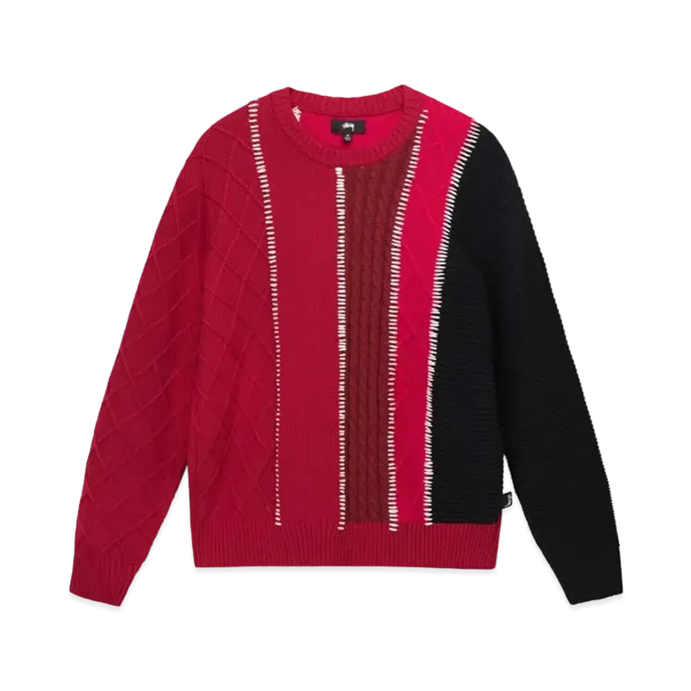Stussy Patchwork Sweater "Rose"