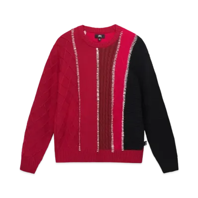 Stussy Patchwork Sweater "Rose"