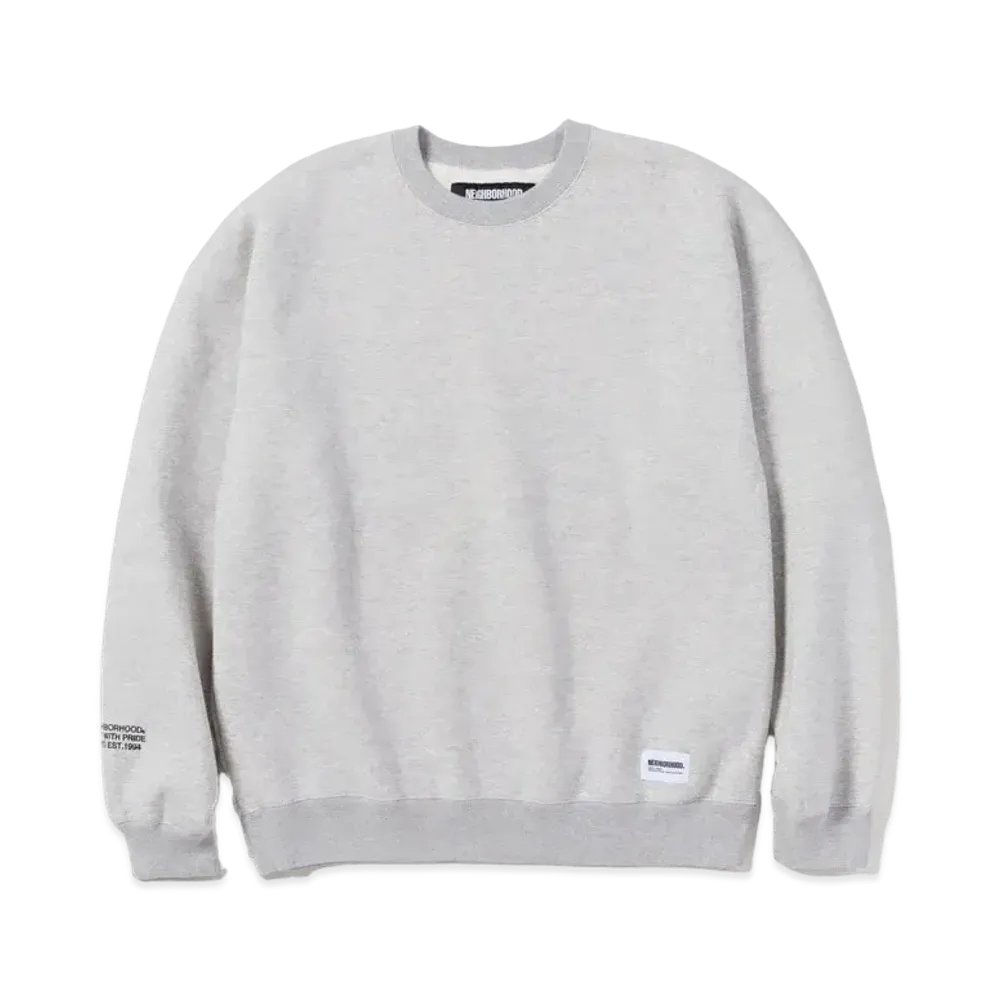 NEIGHBORHOOD Plain Sweatshirt LS "Gray"
