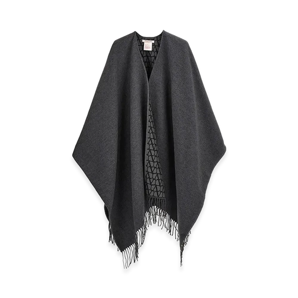 Valentino Women's 'toile Iconographe' Reversible Cape "Gray"