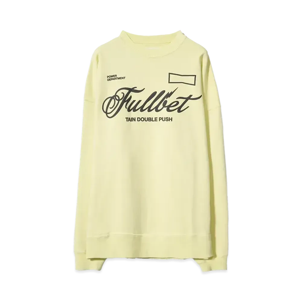TAIN DOUBLE PUSH FULL BET CREW NECK SWEAT "YELLOW"
