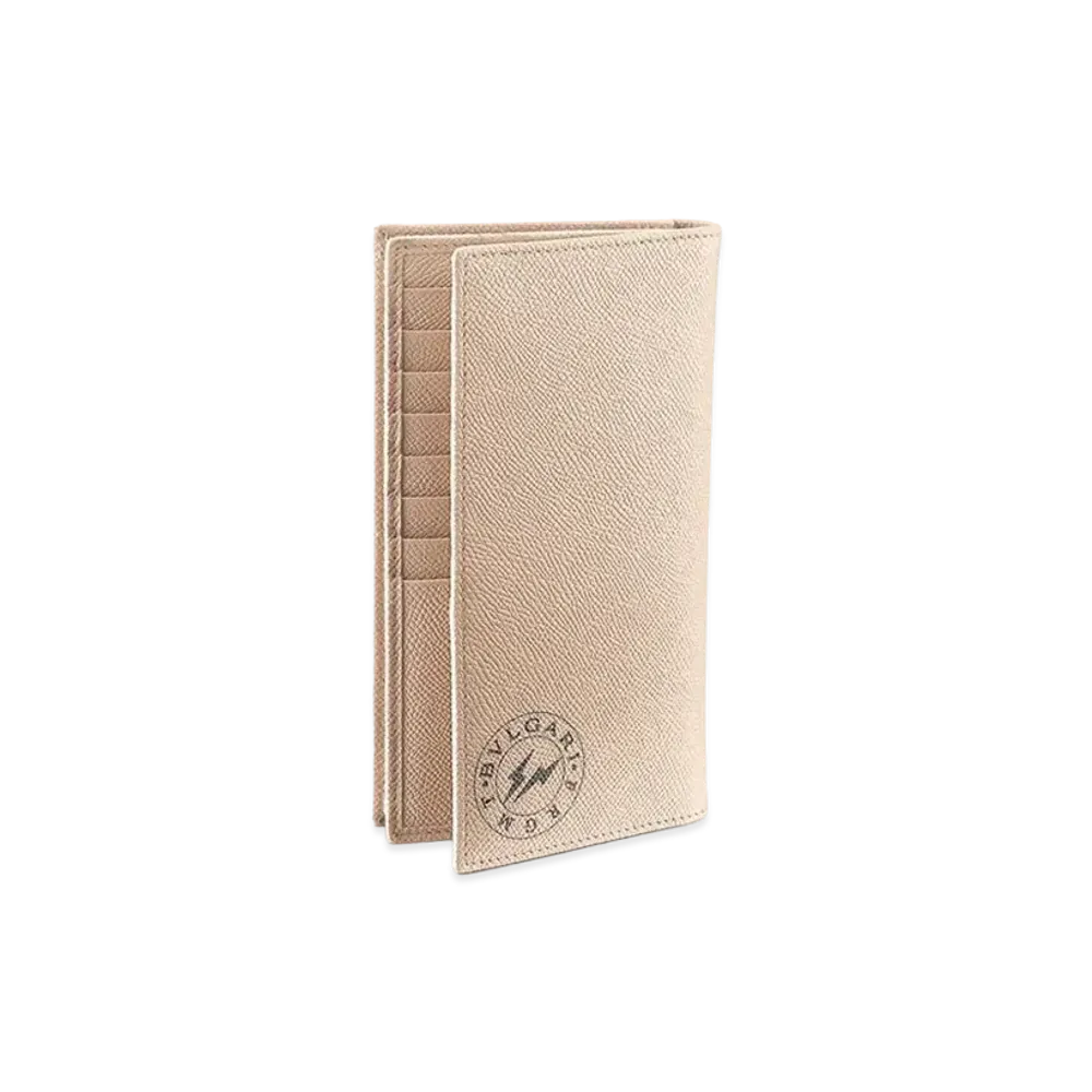 FRAGMENT x BVLGARI Trifold Wallet "Beige"