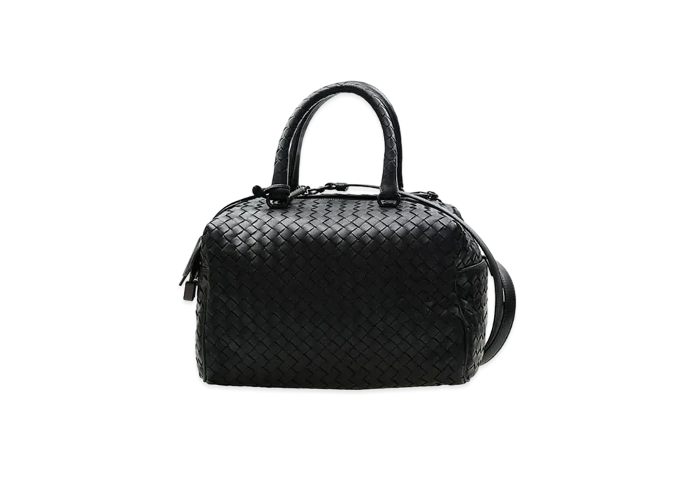 Bottega Veneta Lambskin Hand Bag "Black"