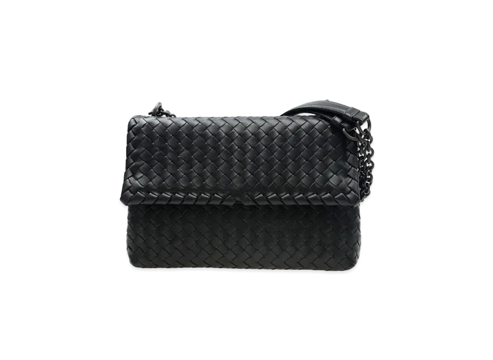 Bottega Veneta Lambskin Shoulder Bag "Black"