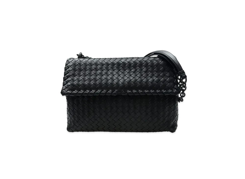 Bottega Veneta Lambskin Shoulder Bag "Black"