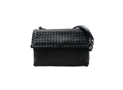 Bottega Veneta Lambskin Shoulder Bag "Black"