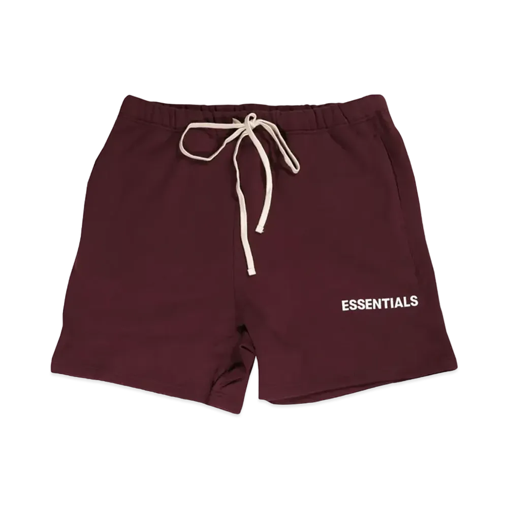 FEAR OF GOD Essentials Graphic Sweat Shorts "Burgundy"