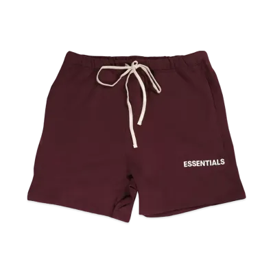 FEAR OF GOD Essentials Graphic Sweat Shorts "Burgundy"