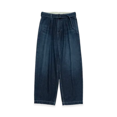 Graphpaper Selvage Denim Belted Pants Dark Fade "Indigo"