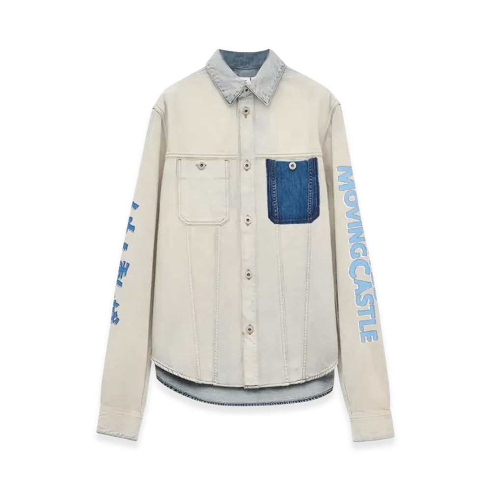 LOEWE x Howl's Moving Castle Moving Castle Overshirt in Denim "Indigo Blue"