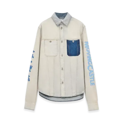 LOEWE x Howl's Moving Castle Moving Castle Overshirt in Denim "Indigo Blue"