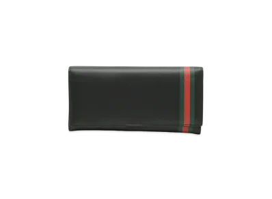 GUCCI Bi-Fold Long Wallet Leather Sherry "Black"