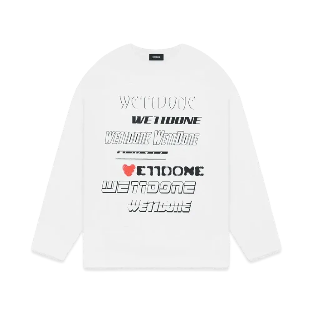 WE11DONE White Love We11Done Logo Long-Sleeved T-Shirt "White"