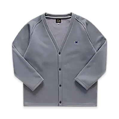 NEEDLES PE/C Lined Fleece V-Neck Cardigan "Grey"