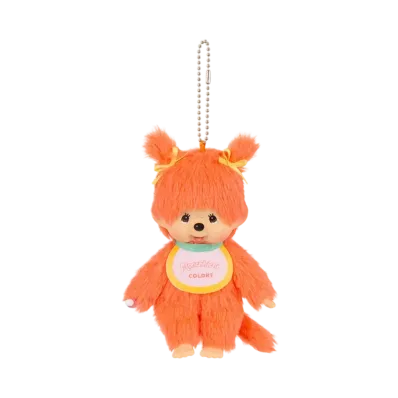 Sekiguchi Monchhichi COLORS Keychain Orange Girl
