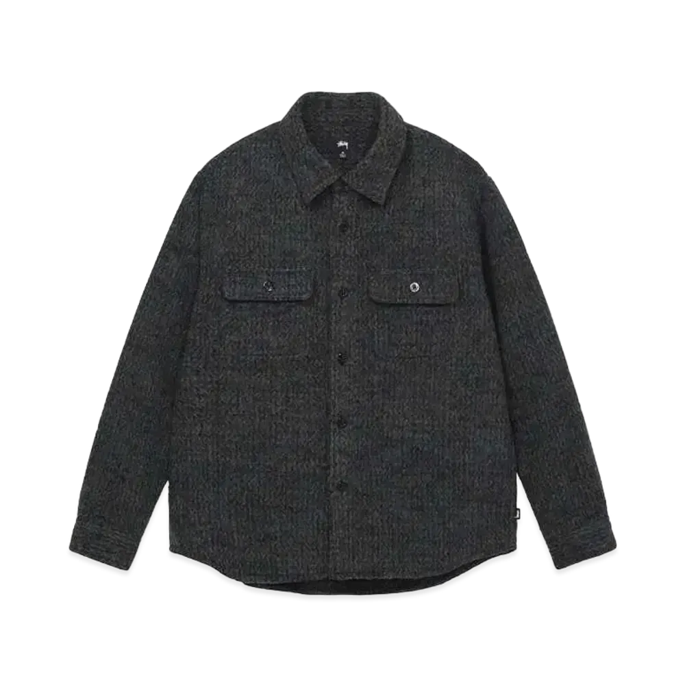 Stussy Speckled Wool CPO Shirt "Black"