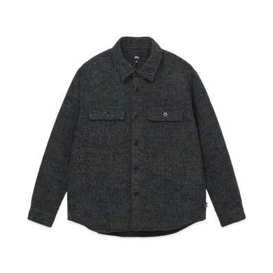Stussy Speckled Wool CPO Shirt "Black"